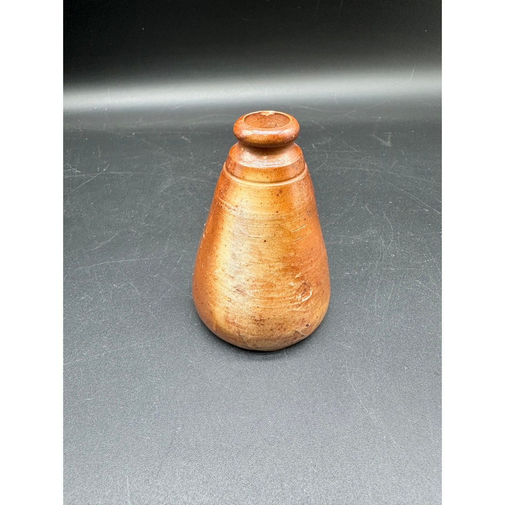 Vintage Brown Stoneware‎ Bottle Figurine Rustic Pottery Home Decor Accent Piece